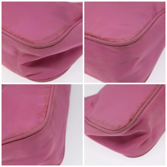 PRADA Accessory Pouch Nylon Pink Silver Auth EC255 - Picture 16 of 16